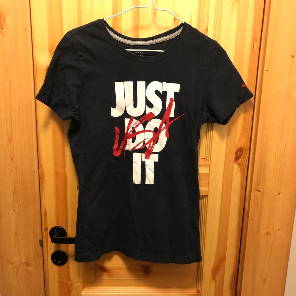 Women’s Navy and Red Nike T shirt